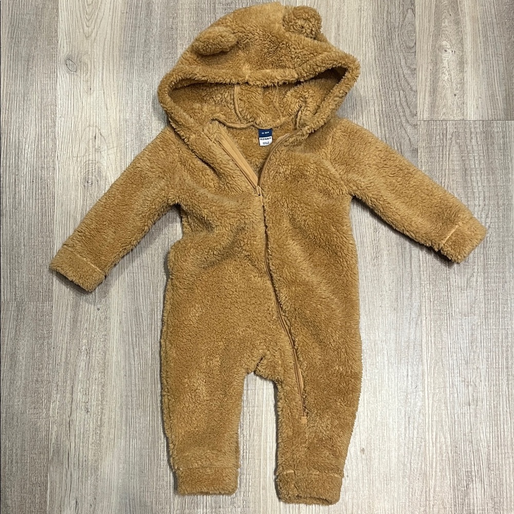 Old Navy Tan Fleece Kids Footie